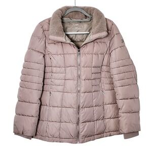 Calvin Klein Repel‎ Puffer Jacket 2°F Warmth Factor Womens Large Dusty Rose Pink